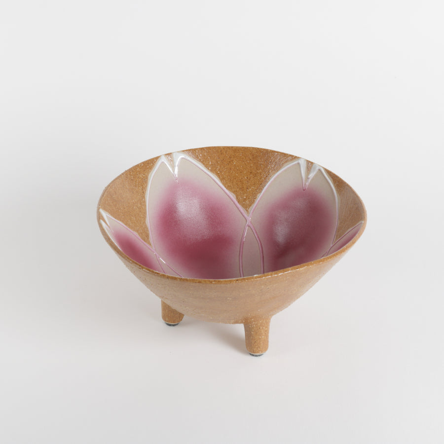 Saikai Pink flower cermic bowl