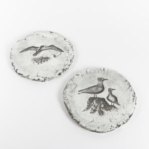 Embossed Seagull wall hangings by Stan Pottery